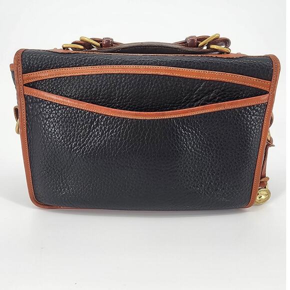 Vintage Dooney & Bourke Black All Weather Leather Top Handle Bag - Picture 4 of 16